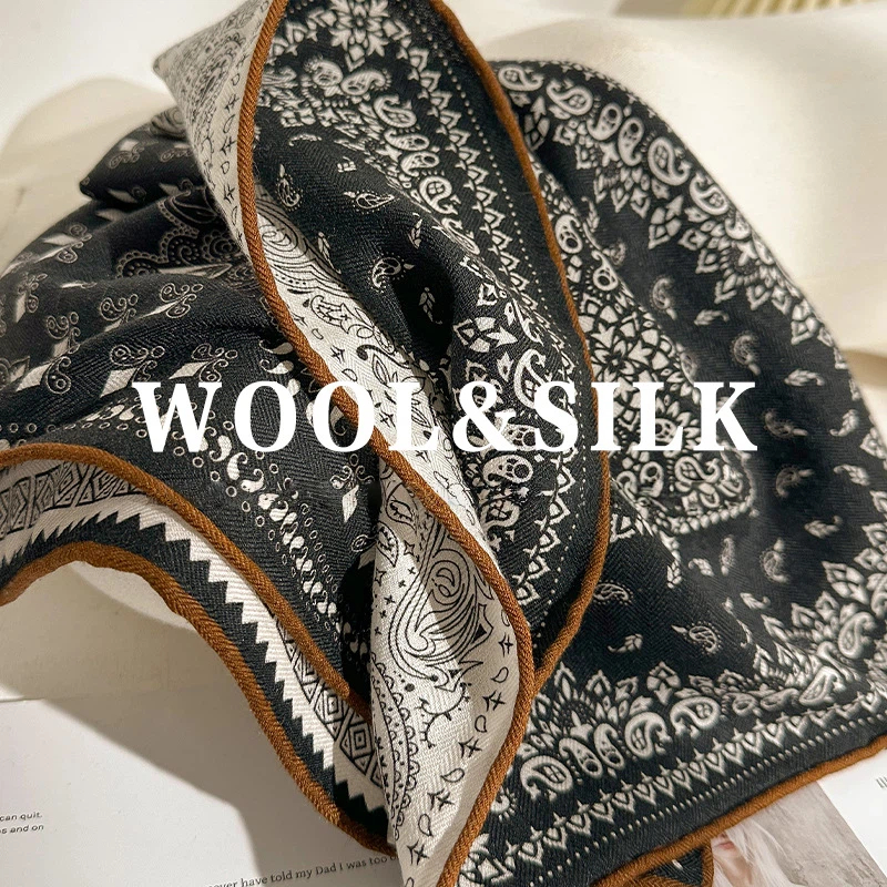 Wool Scarf Men - 2026 Winter Luxury Designer Scarf for
