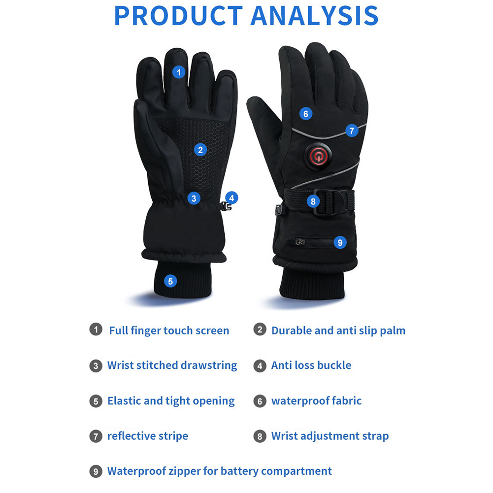 Hand Warmer Electric - DC Plug in Electric Heated Gloves