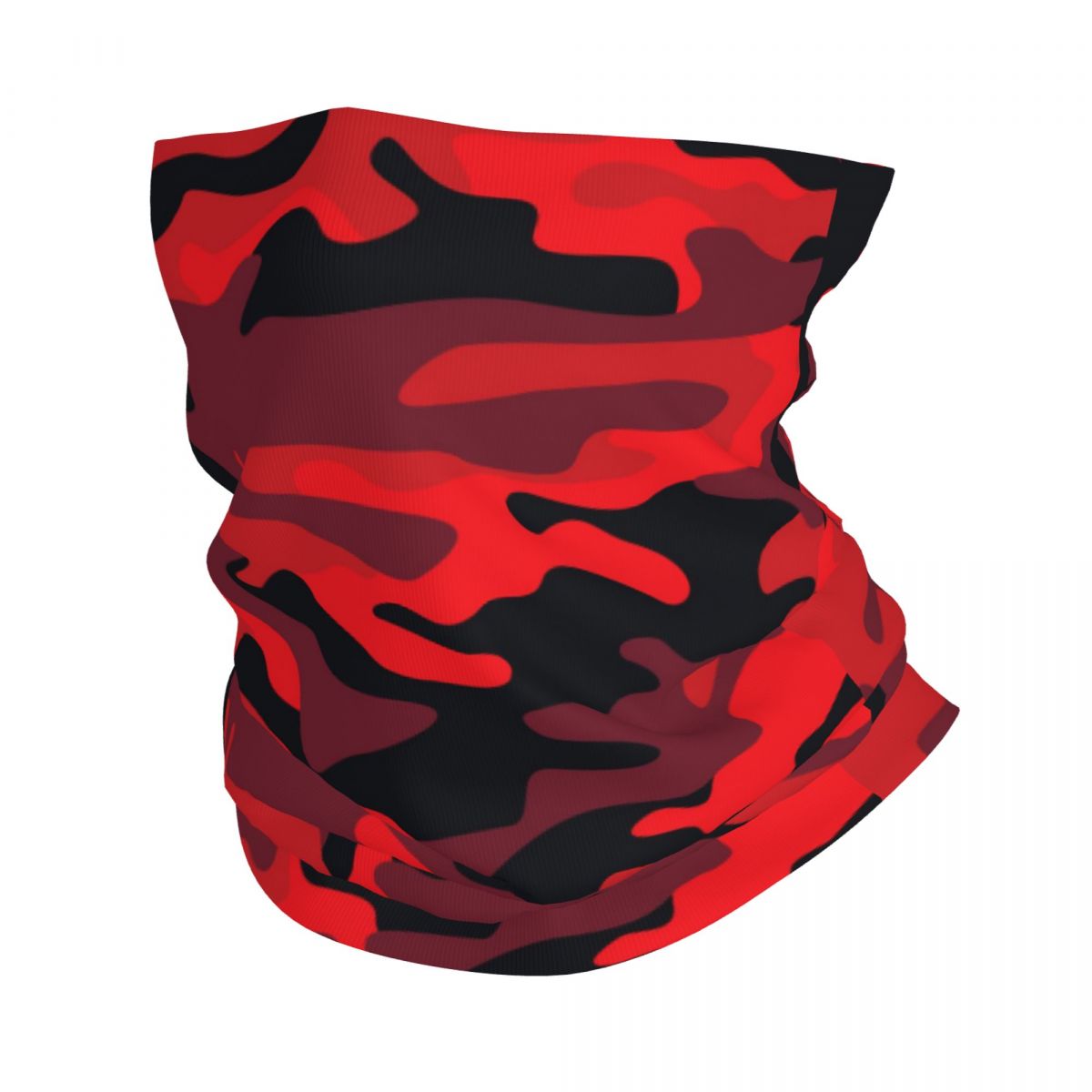 Neck Gaiter Fleece - Militaryy Red Camouflage Bandana Neck Gaiter