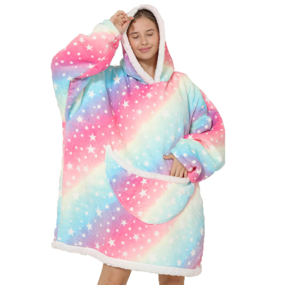 Lazy Hoodie Blanket Oversized  - Sherpa Hoodie Fleece avaliação e preço