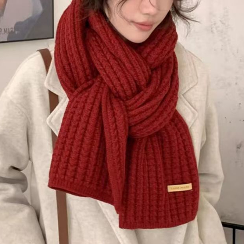 Thick Cable Knit Warm Cashmere - Wool Scarf Men avaliação e preço