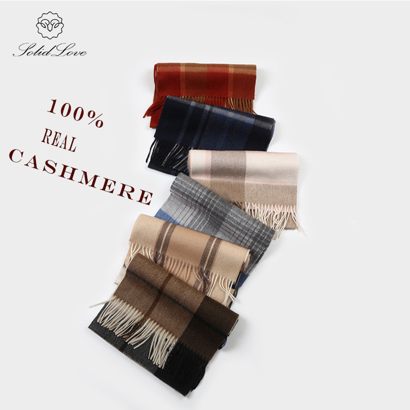 100% Cashmere Scarf   Plaid  W - Wool Scarf Men avaliação e preço