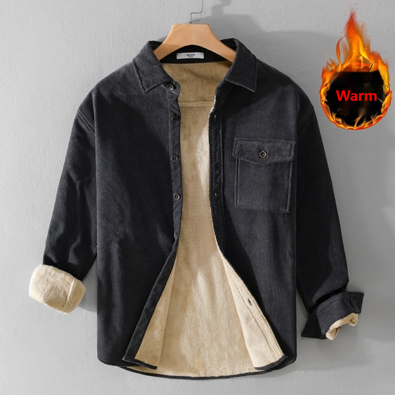 Men's Corduroy Shirt Jacket He - Flannel Shirt Lined avaliação e preço