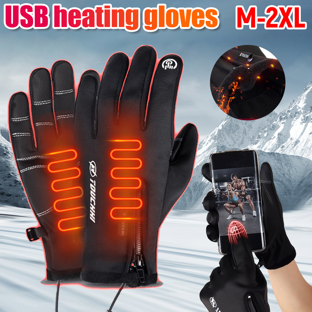 Winter Ski USB Heated Gloves T - Touch Screen Gloves avaliação e preço
