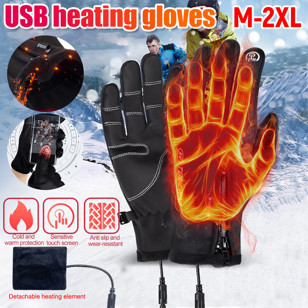 Winter Ski USB Heated Gloves T - Touch Screen Gloves avaliação e preço