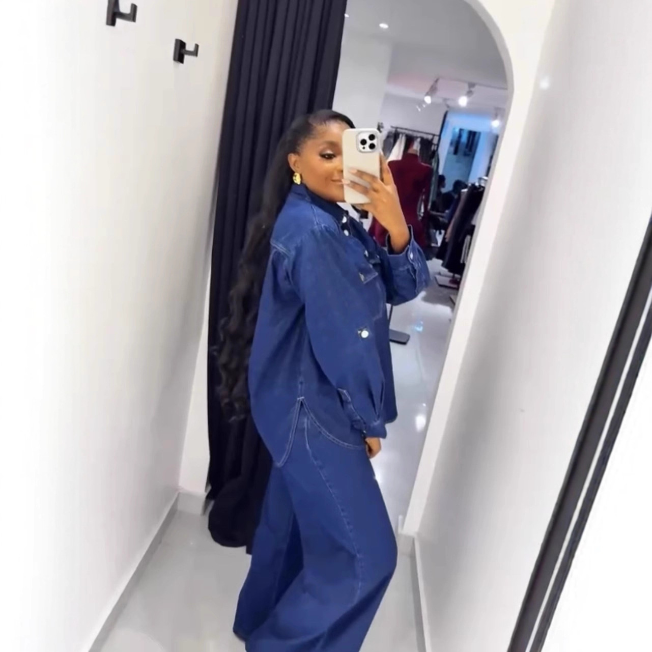 Jeans 2 Piece Sets Women Denim - Down Jacket Packable avaliação e preço