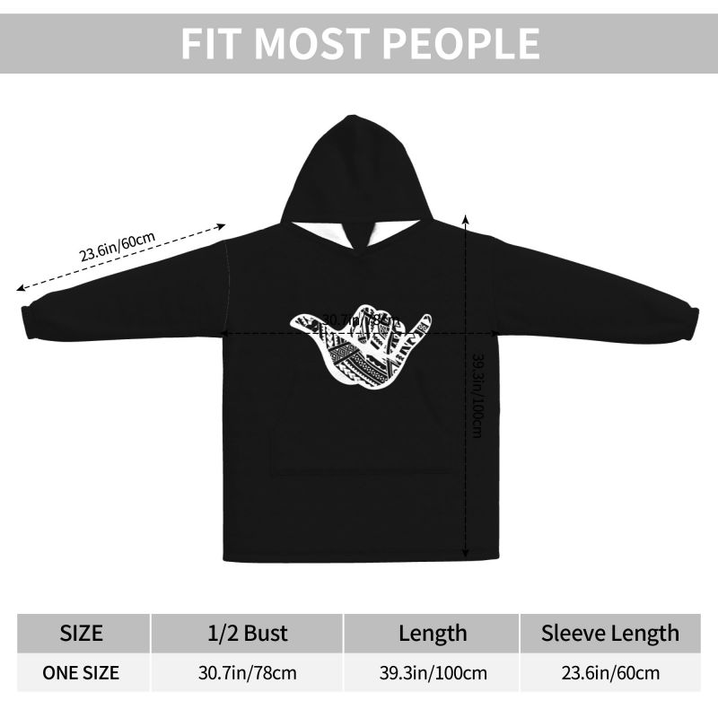 Polynesian Tattoo Shaka Tribal - Sherpa Hoodie Fleece avaliação e preço