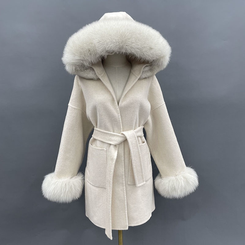 MISSJANEFUR Wool Coat with Rea - Wool Coat Peacoat avaliação e preço