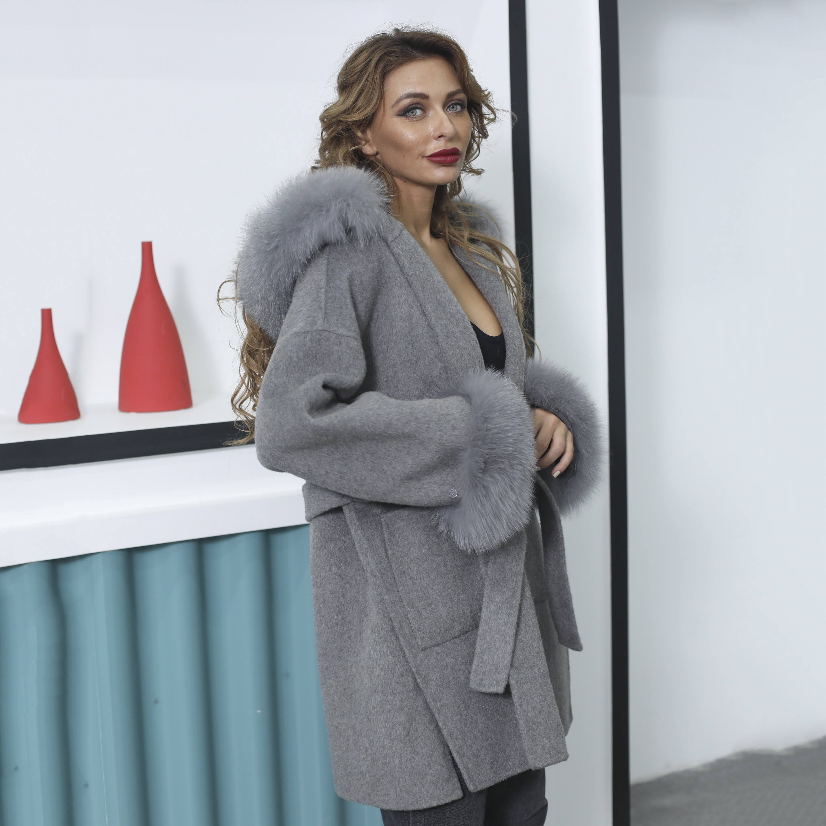 MISSJANEFUR Wool Coat with Rea - Wool Coat Peacoat avaliação e preço