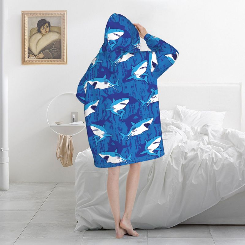 Wearable Blanket Hoodie Cartoo - Sherpa Hoodie Fleece avaliação e preço
