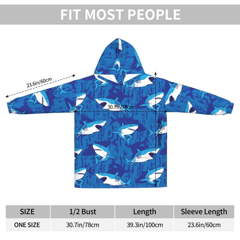 Wearable Blanket Hoodie Cartoo - Sherpa Hoodie Fleece avaliação e preço