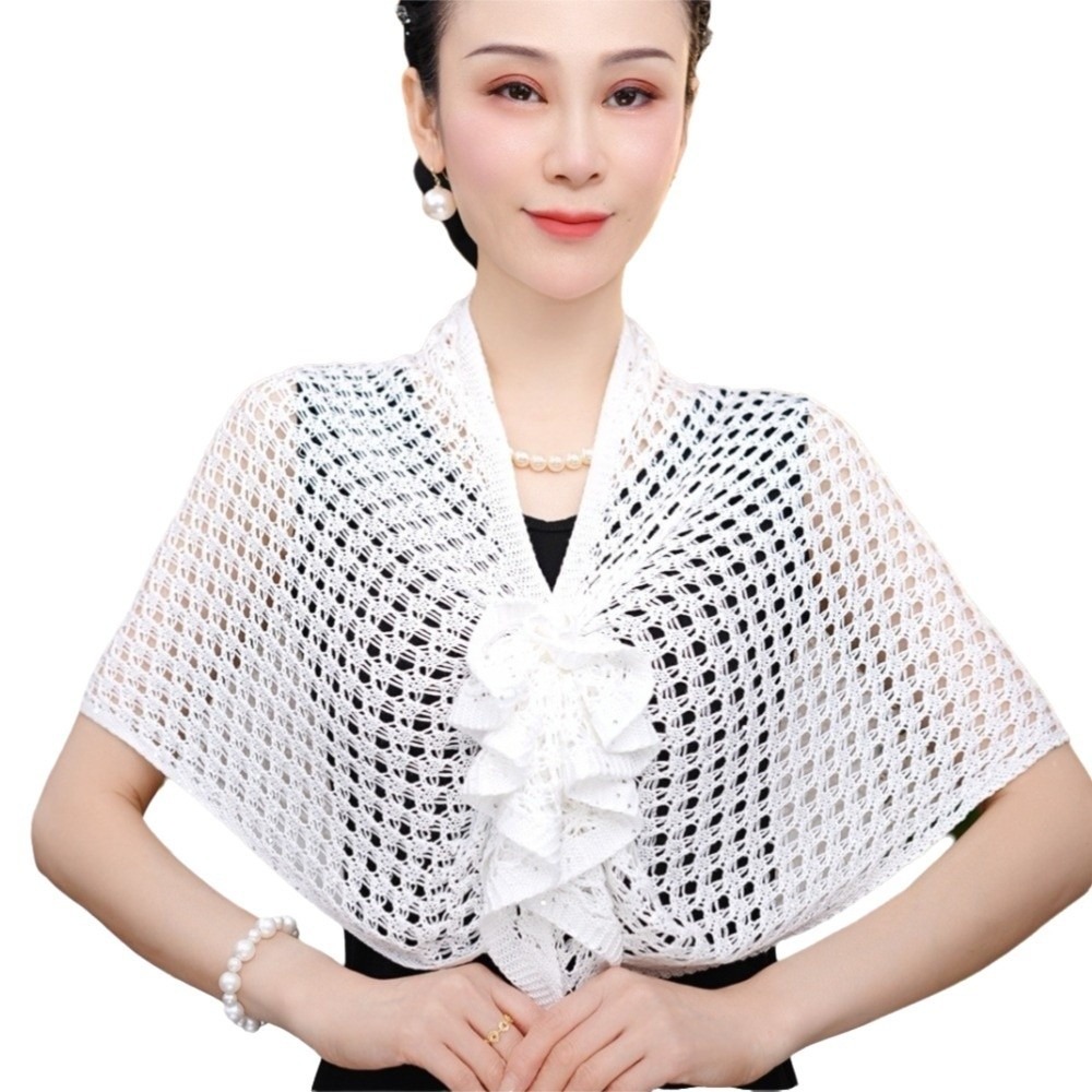 Sparkly Design Hollow Out Card - Shawl Wrap Winter avaliação e preço