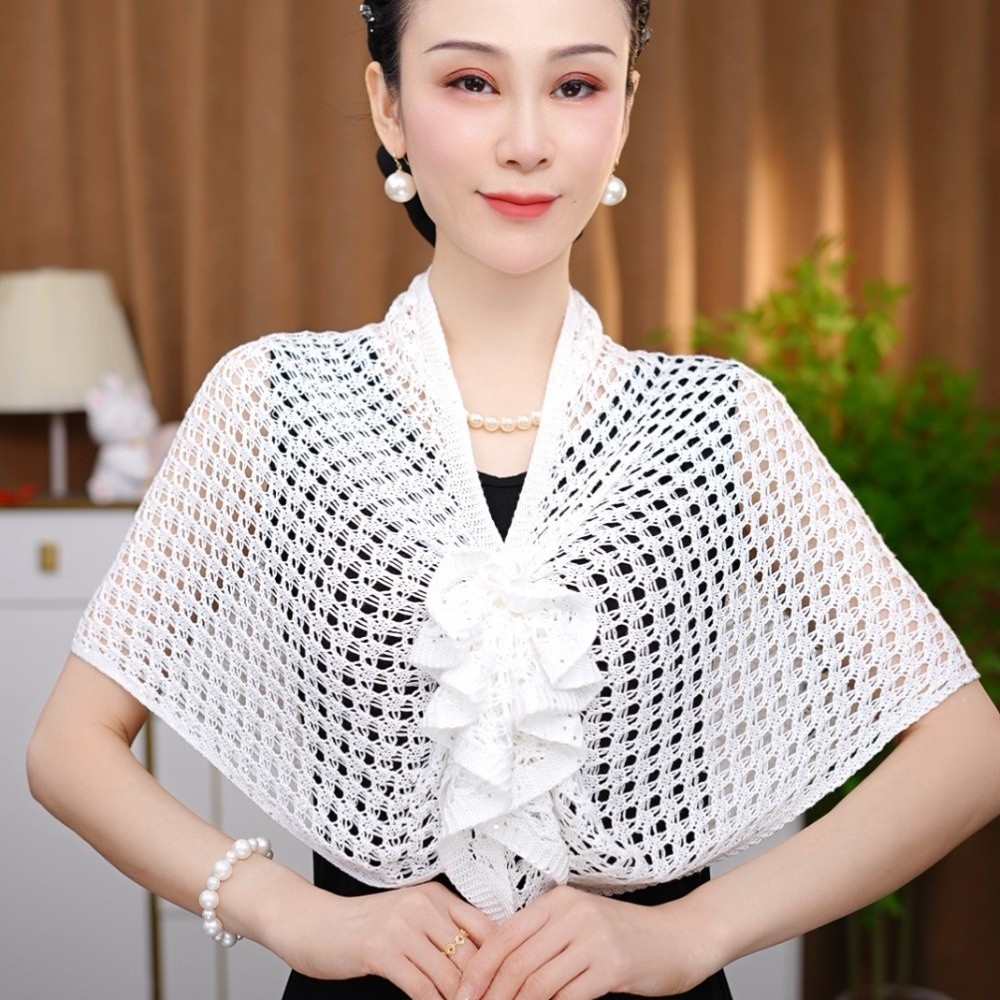 Sparkly Design Hollow Out Card - Shawl Wrap Winter avaliação e preço