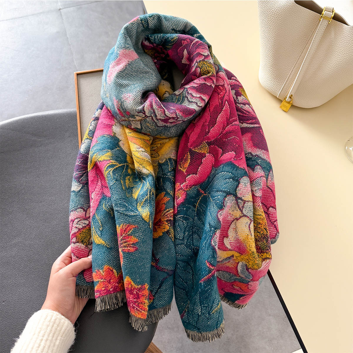 Warm Cashmere Scarf Women Shaw - Shawl Wrap Winter avaliação e preço