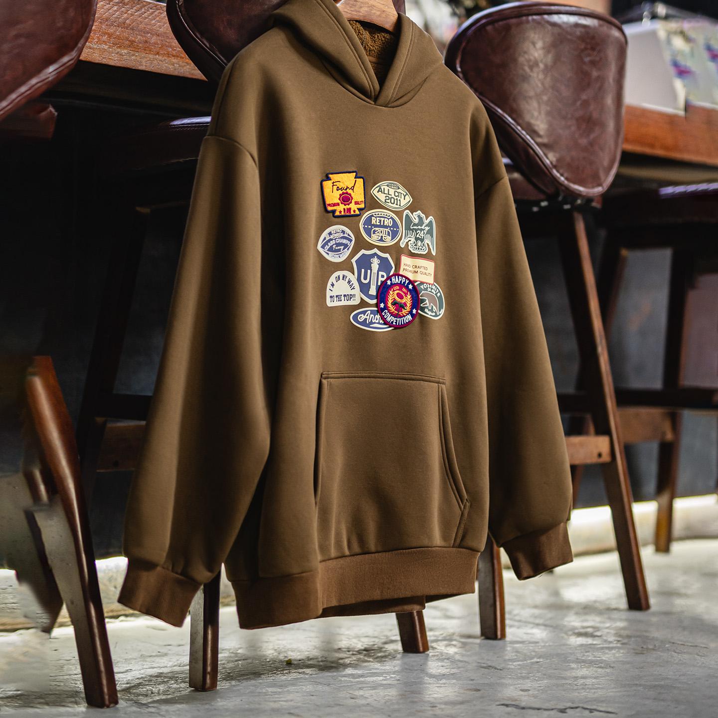 Maden Vintage Men's Embroidere - Sherpa Hoodie Fleece avaliação e preço