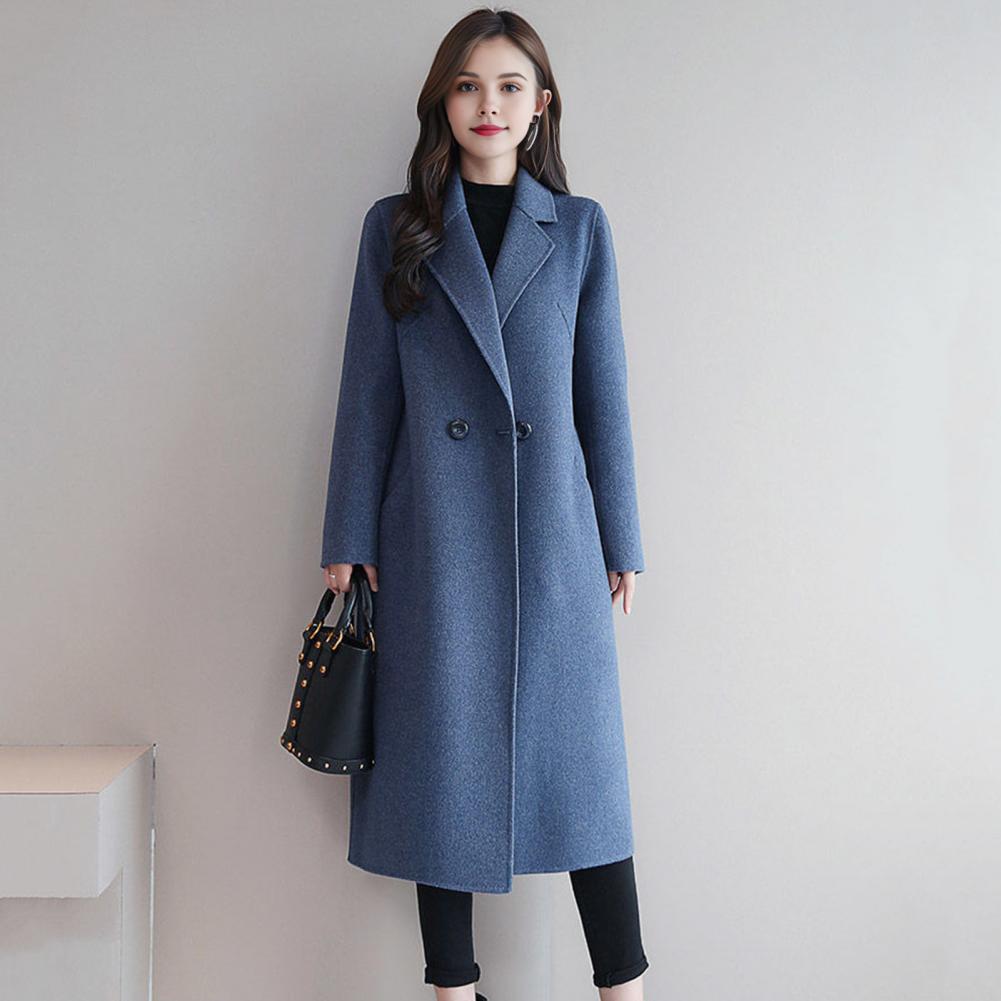 2025 Elegant Women Woolen Coat - Wool Coat Peacoat avaliação e preço