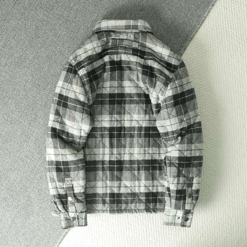 Fall Winter Men's Plaid Flanne - Flannel Shirt Lined avaliação e preço
