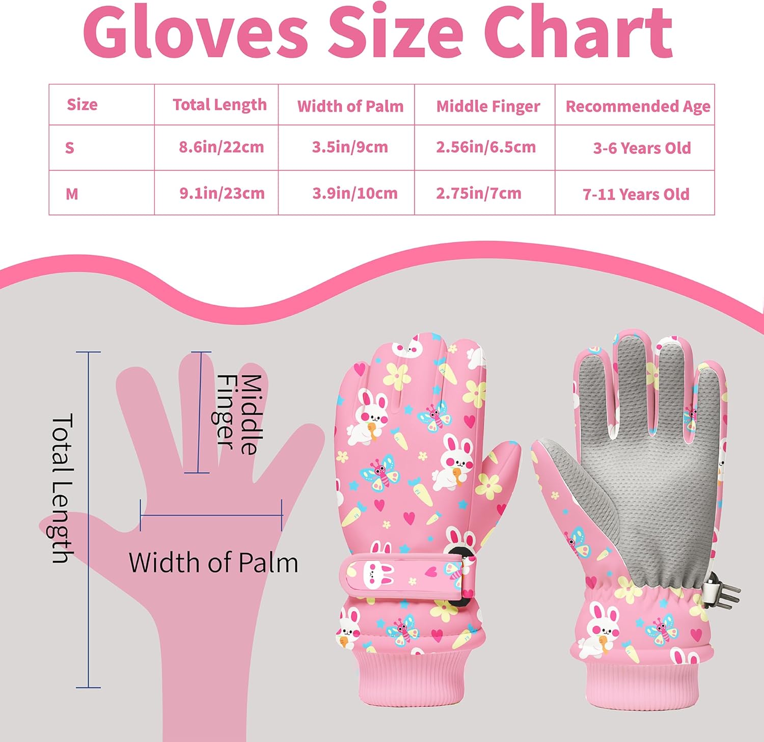 Kids Winter Snow Gloves, Water - Snow Glove Insulated avaliação e preço