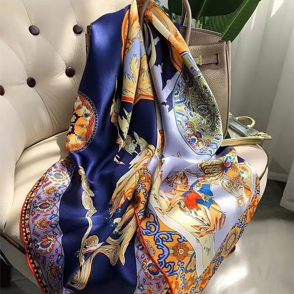 BYSIFA|Blue Luxury Femmes 100% - Shawl Wrap Winter avaliação e preço