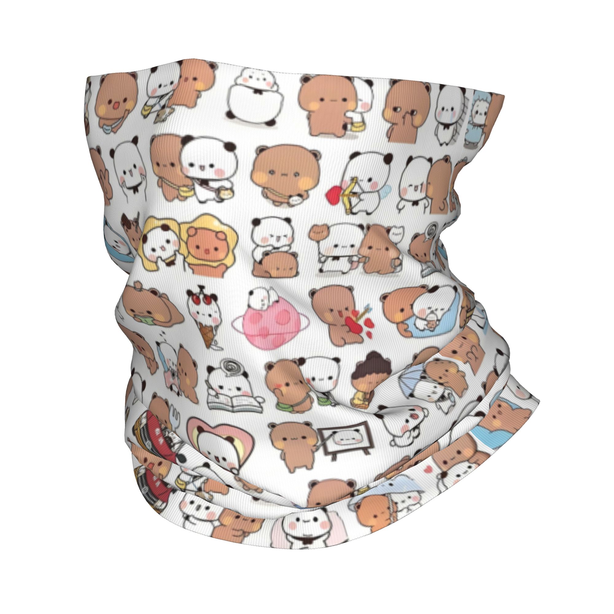 Custom Bear Cartoon Peach And  - Neck Gaiter Fleece avaliação e preço