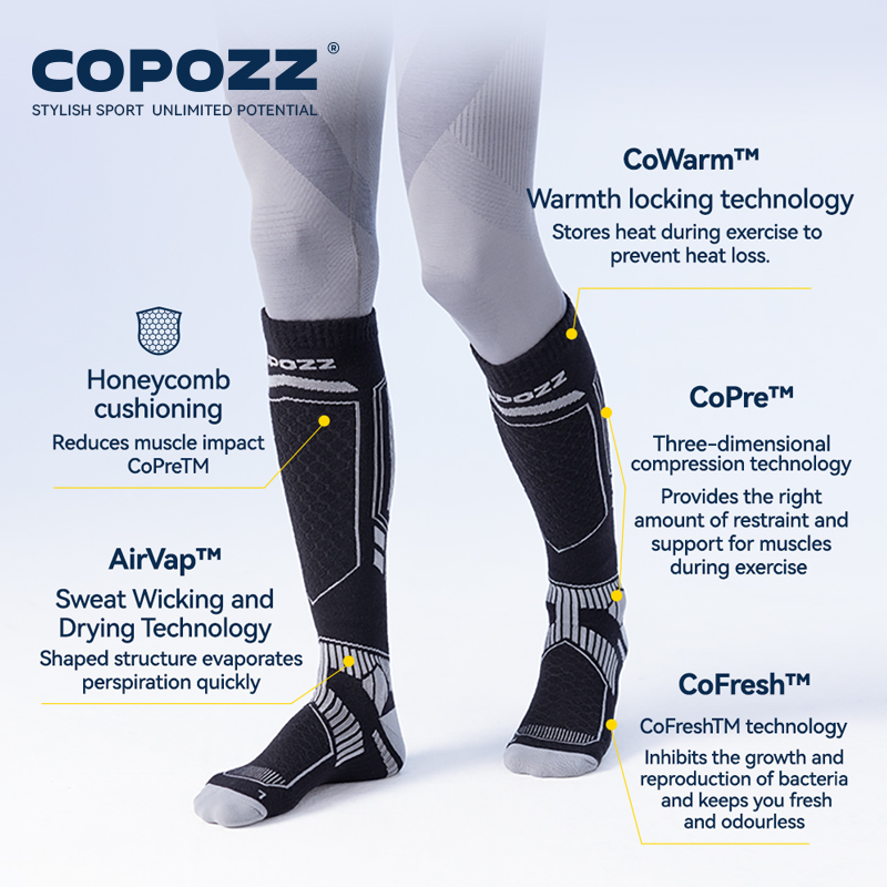 COPOZZ Merino Wool Winter Ski  - Thermal Sock Wool avaliação e preço