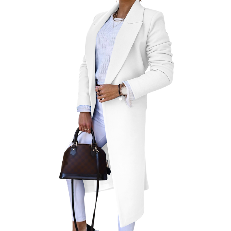 CYCLI-Women Long Wool Coats Fo - Wool Coat Peacoat avaliação e preço