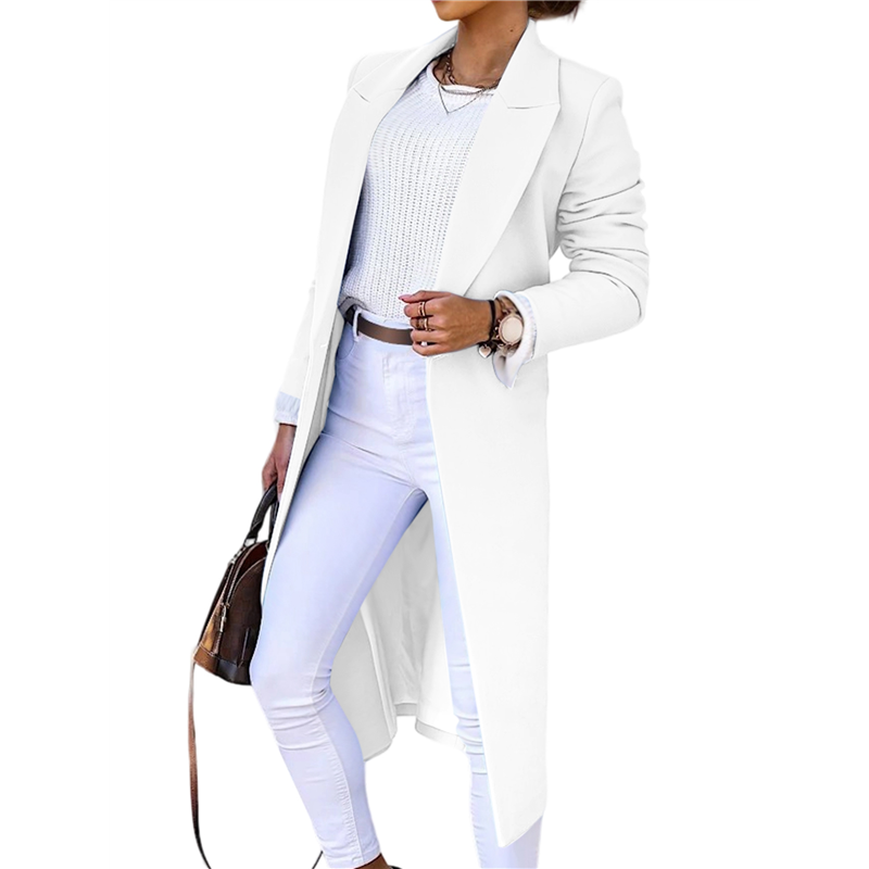 CYCLI-Women Long Wool Coats Fo - Wool Coat Peacoat avaliação e preço