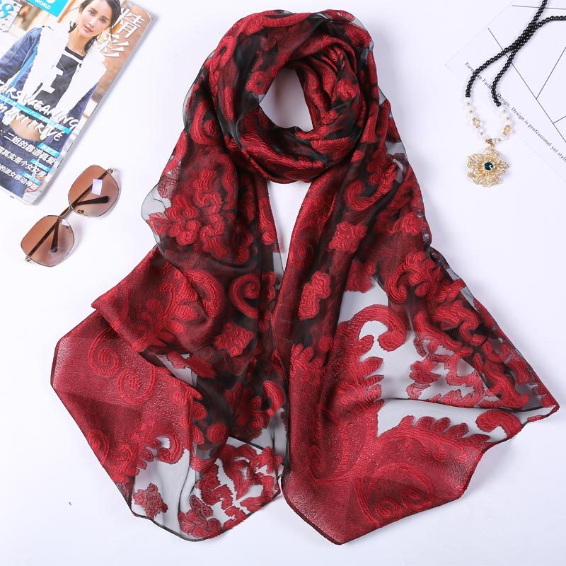 Hot Selling 180*70 Organza Sil - Shawl Wrap Winter avaliação e preço