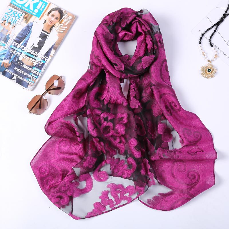Hot Selling 180*70 Organza Sil - Shawl Wrap Winter avaliação e preço