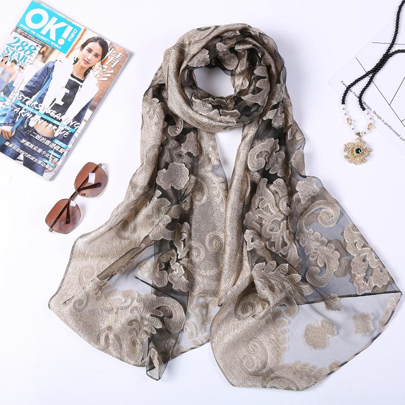 Hot Selling 180*70 Organza Sil - Shawl Wrap Winter avaliação e preço