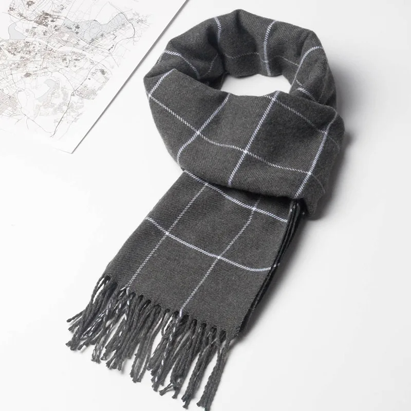 2023 New Winter Men Scarf Keep - Wool Scarf Men avaliação e preço