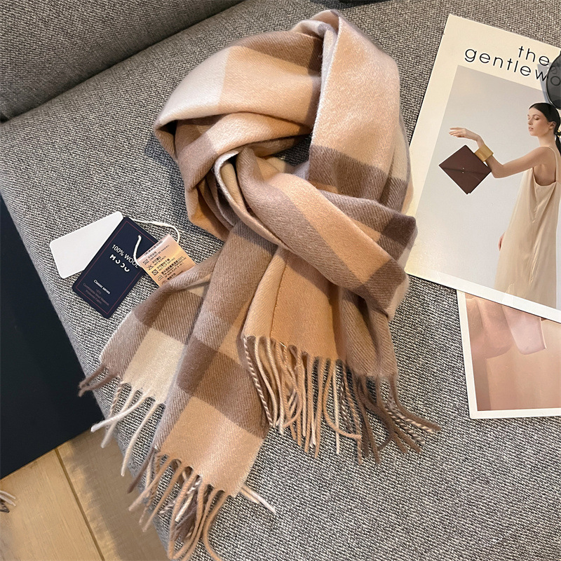 Winter 100% Merino Wool Scarf  - Wool Scarf Men avaliação e preço