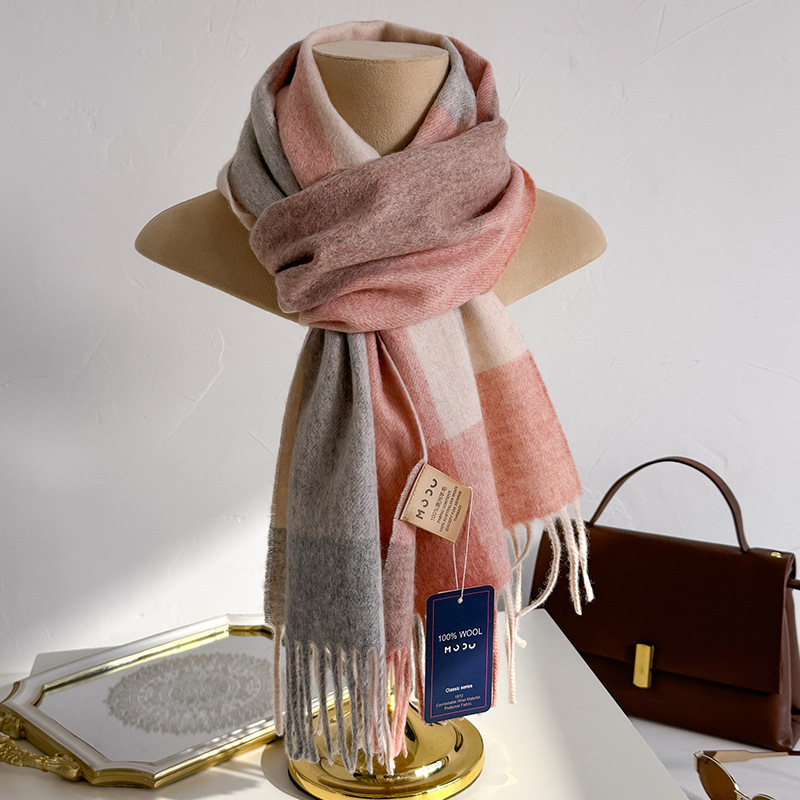Winter 100% Merino Wool Scarf  - Wool Scarf Men avaliação e preço