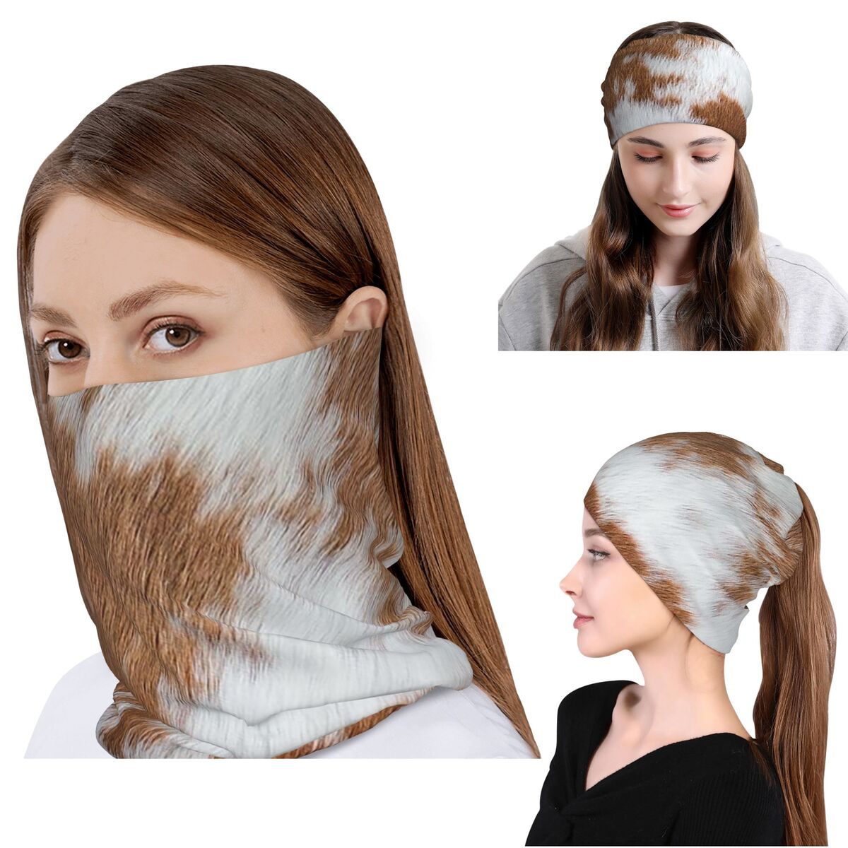 Stylish Cow Fur Cowhide Textur - Knit Beanie Hat Warm avaliação e preço