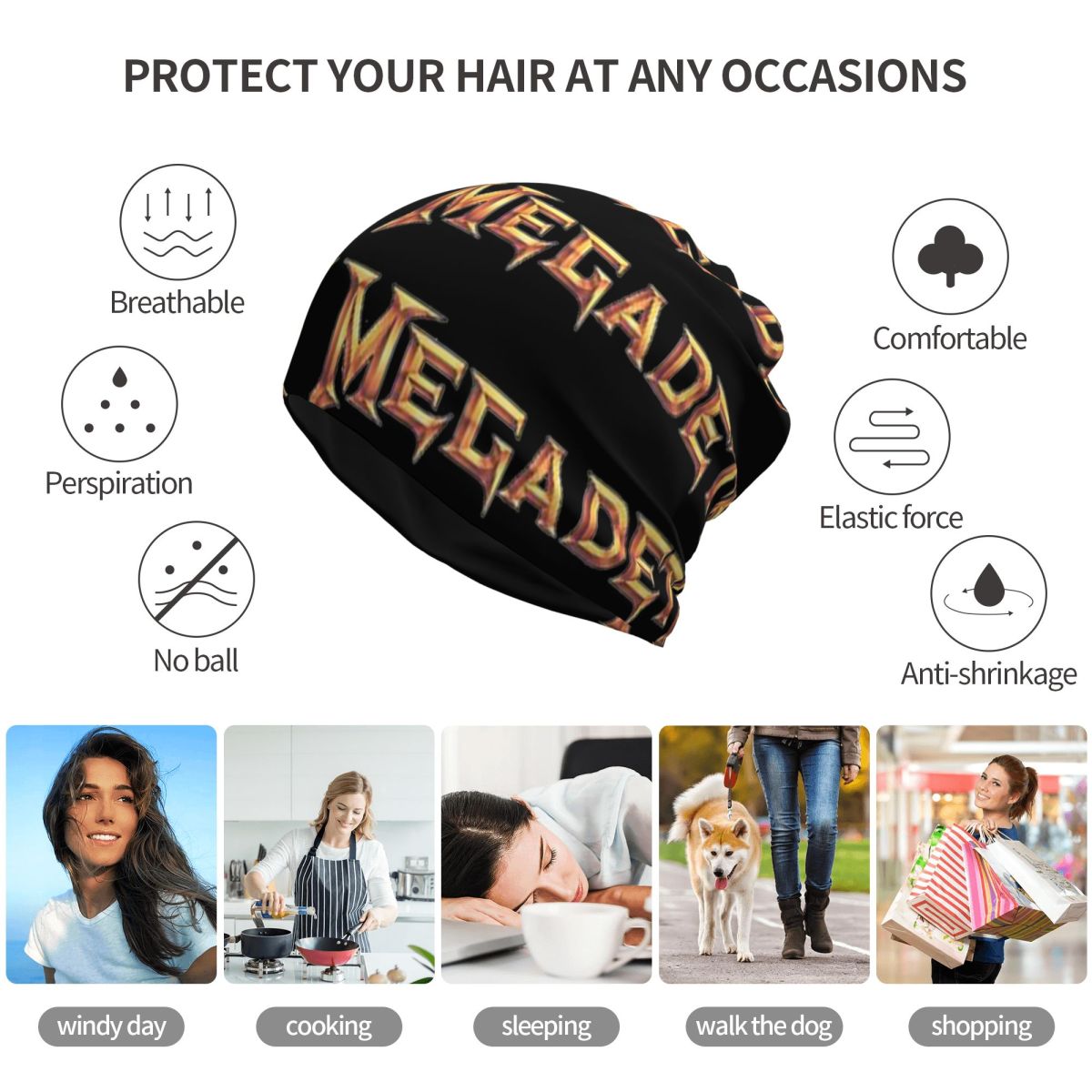 Megadeths Logo Bandana Neck Ga - Knit Beanie Hat Warm avaliação e preço