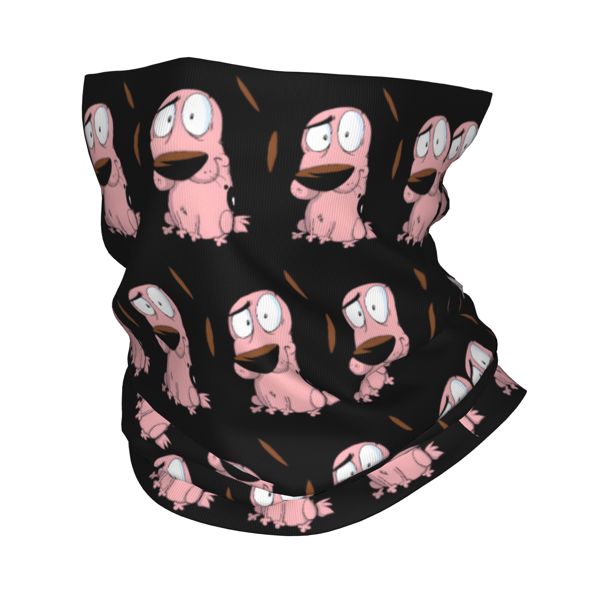 Custom Cartoon Courage Dog Win - Neck Gaiter Fleece avaliação e preço