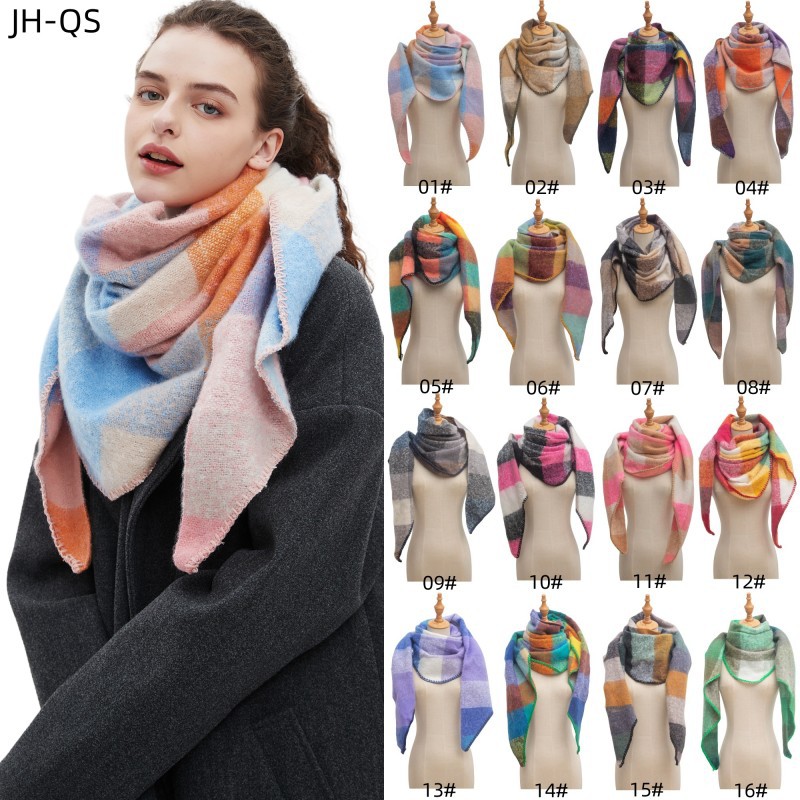 Women's Plaid Scarf Shawl  Sho - Shawl Wrap Winter avaliação e preço