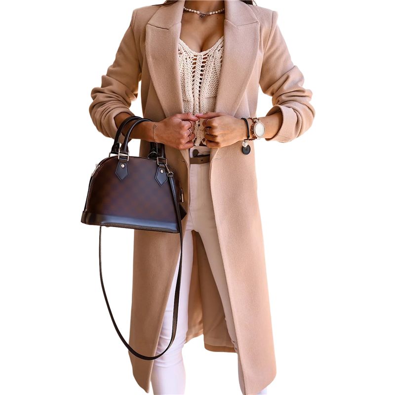 A24F-Women Long Wool Coats For - Wool Coat Peacoat avaliação e preço