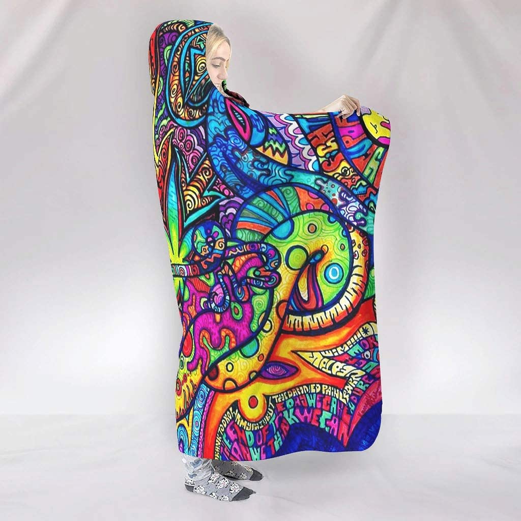 Abstract Bright Trippy Rainbow - Sherpa Hoodie Fleece avaliação e preço