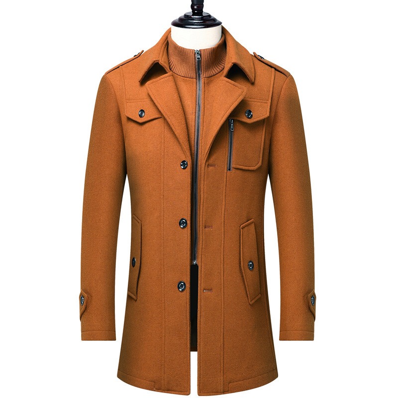 Men's Winter Wool Blend Coat D - Wool Coat Peacoat avaliação e preço