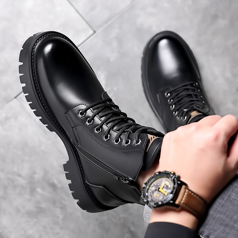 Men Classic Genuine Leather Bo - Waterproof Winter Boot avaliação e preço