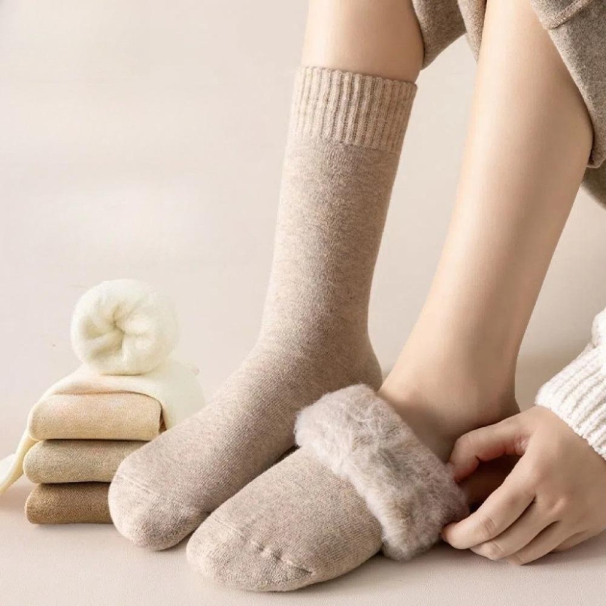 1 Pair Winter Warm Thermal Soc - Thermal Sock Wool avaliação e preço