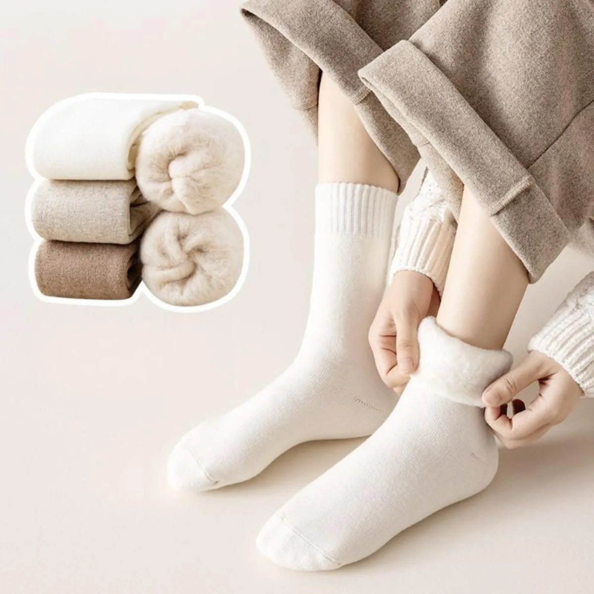 1 Pair Winter Warm Thermal Soc - Thermal Sock Wool avaliação e preço