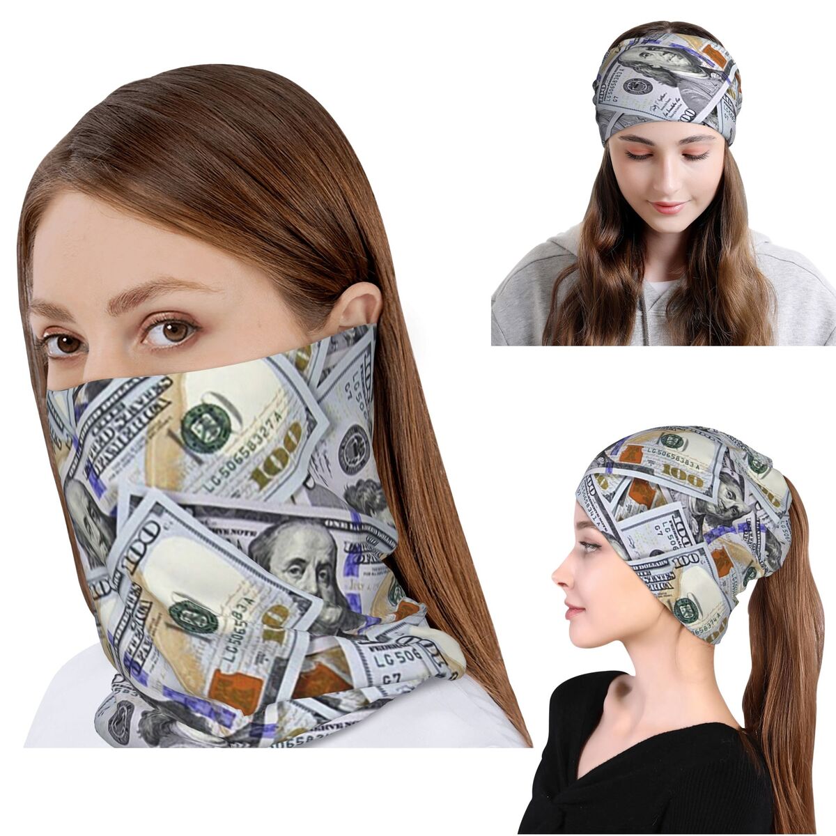 Giant Money Background 100 Dol - Knit Beanie Hat Warm avaliação e preço
