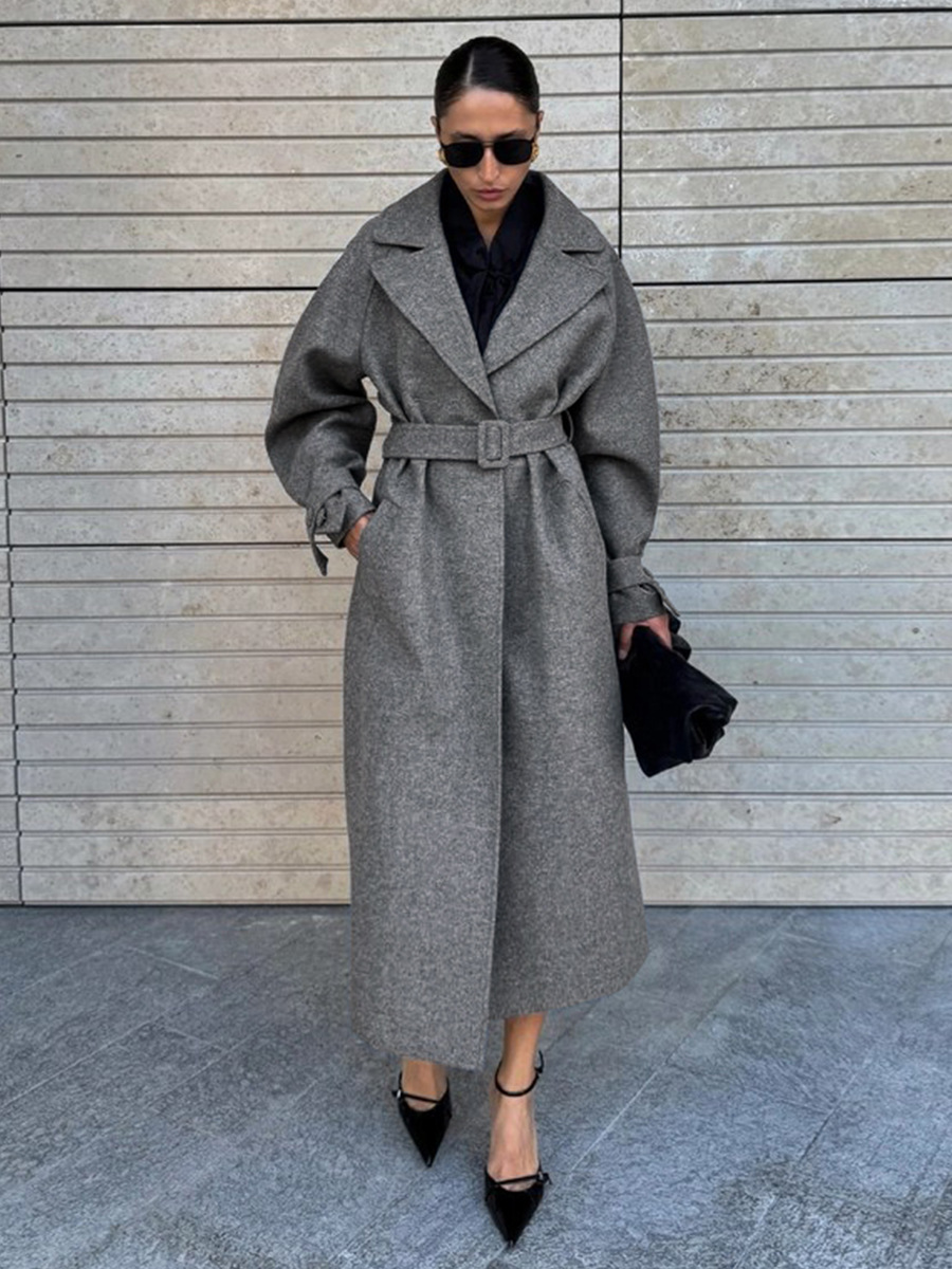 LUCYSHIHATTU Long Imitation wo - Wool Coat Peacoat avaliação e preço
