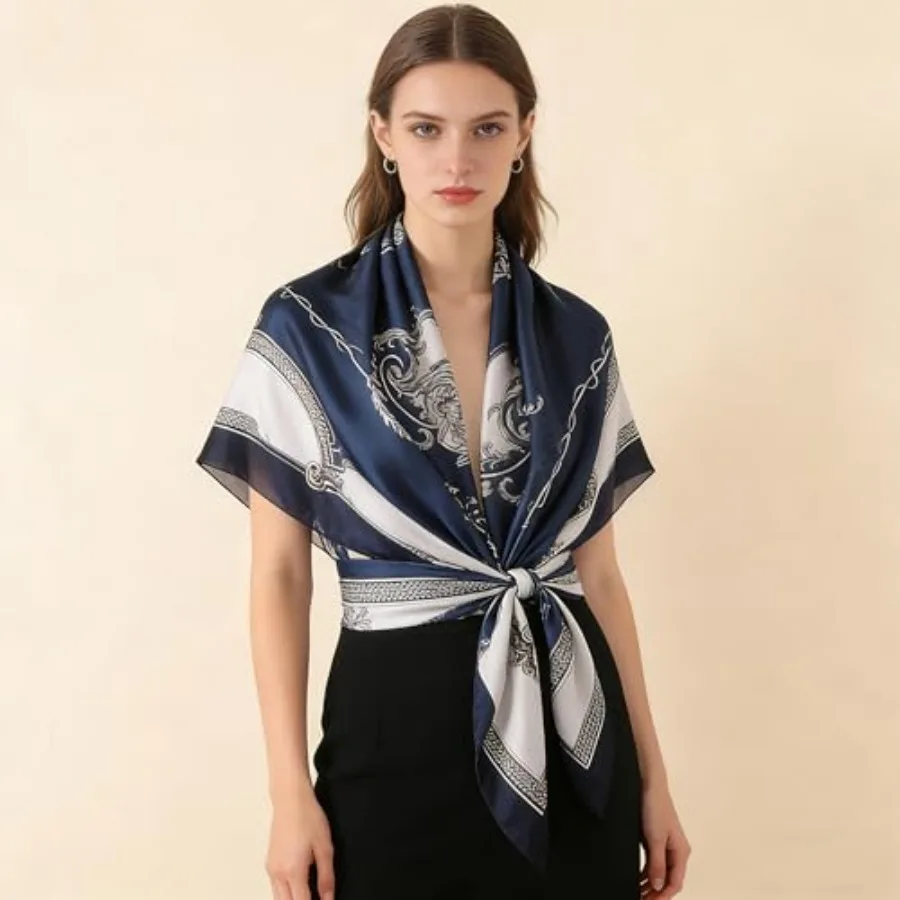 Silk Scarf Mulberry Silk Fashi - Shawl Wrap Winter avaliação e preço