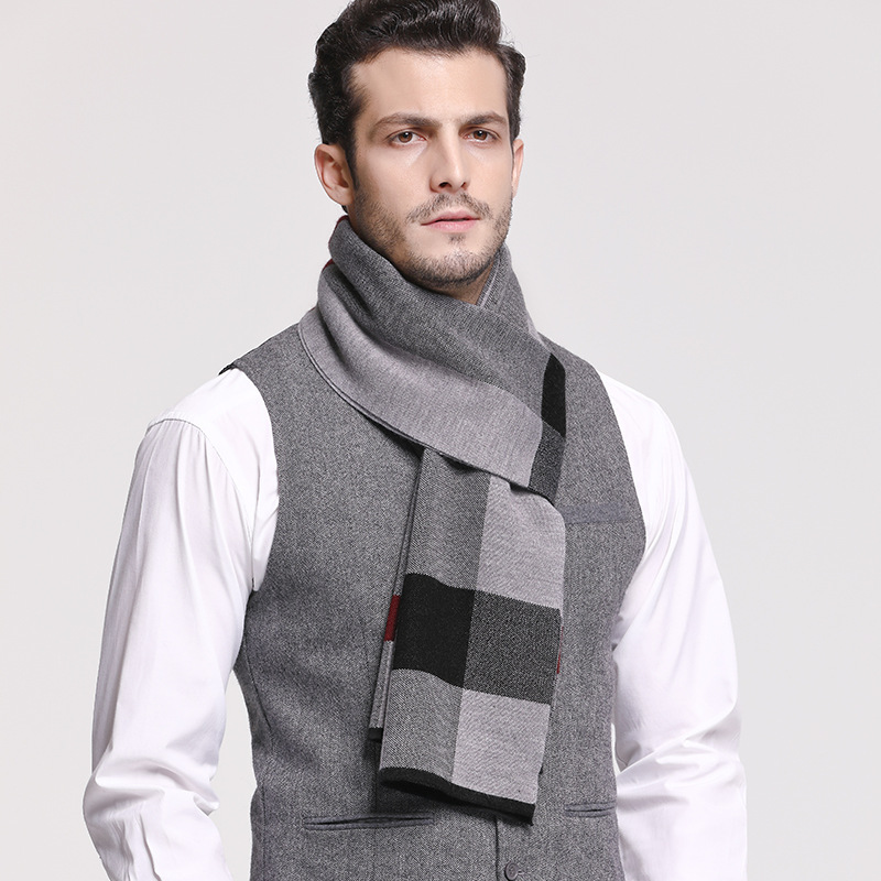 RUNMEIFA 2022 Classic Autumn & - Wool Scarf Men avaliação e preço