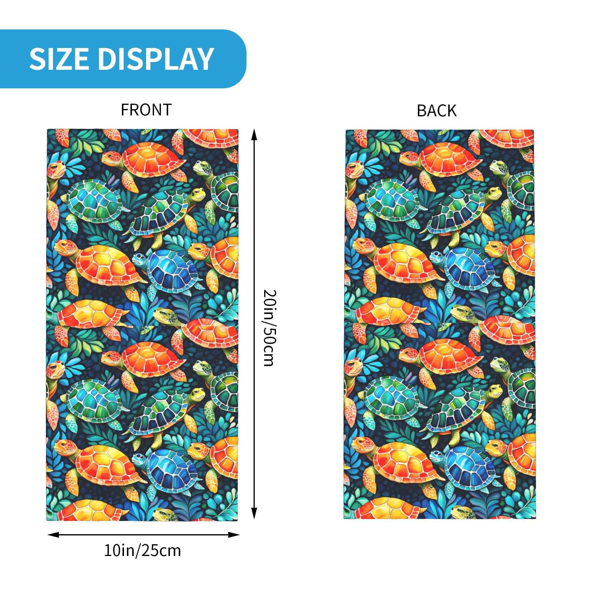 Custom Funny Colorful Sea Turt - Neck Gaiter Fleece avaliação e preço