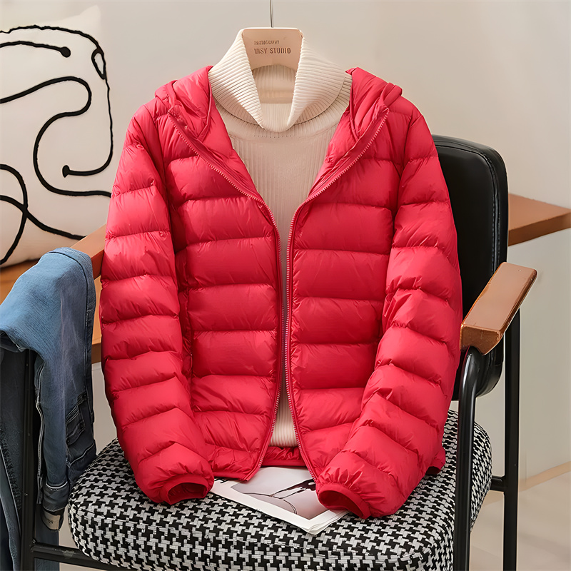 Plus Size Women Hooded Korean  - Down Jacket Packable avaliação e preço