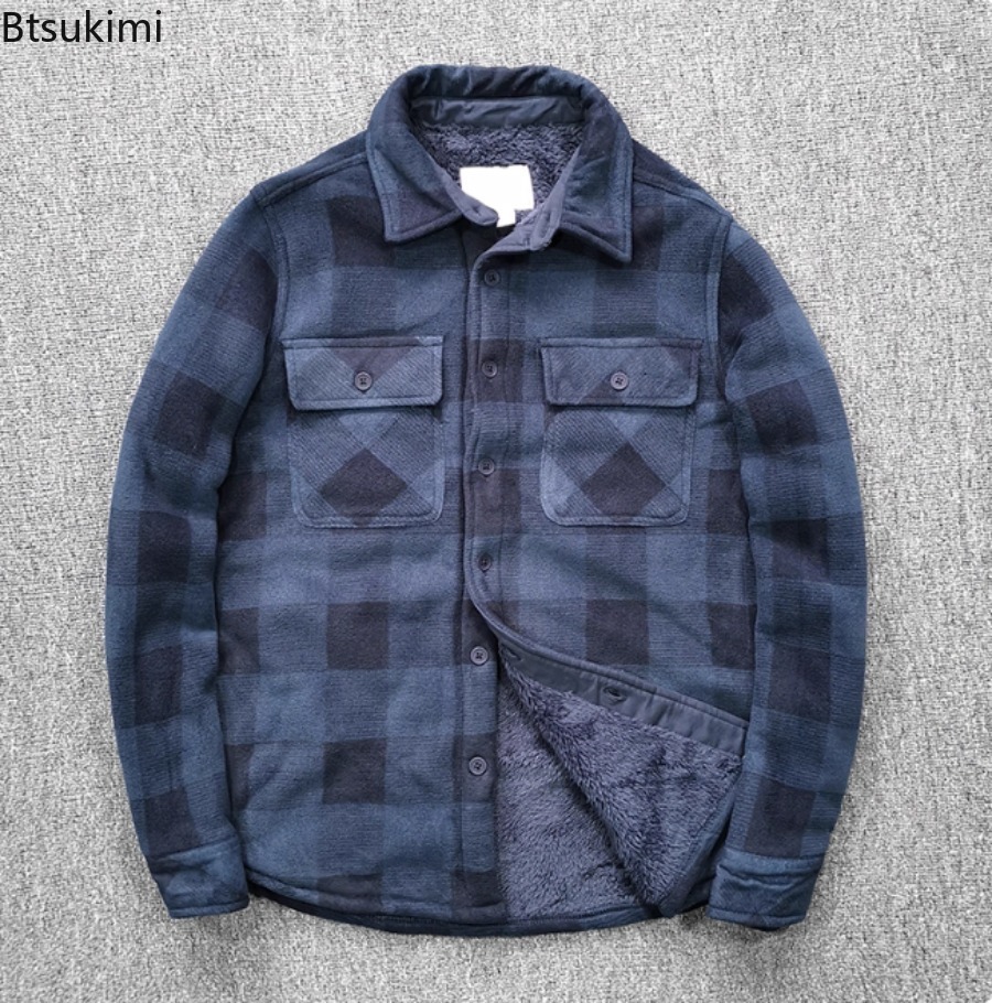 Mens Winter Fleece Linend Warm - Flannel Shirt Lined avaliação e preço